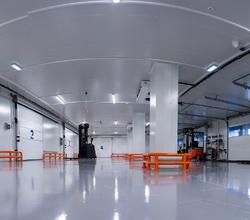 Wide interior view of the receiving and dispatch area