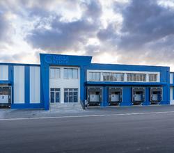 Exterior and loading docks of Varna Stock refrigerated warehouse